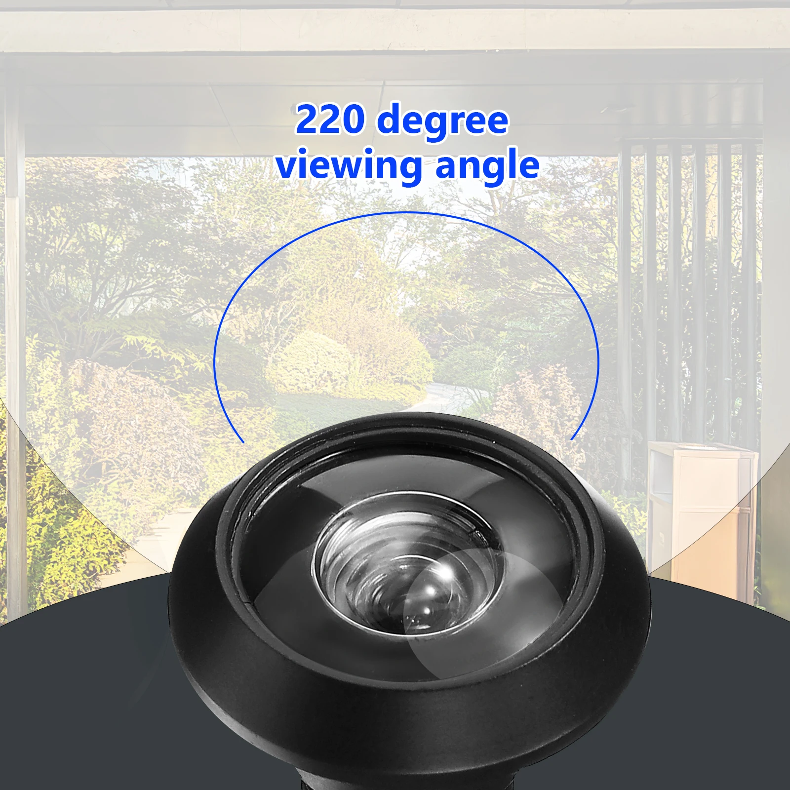 

Peephole for Front Door 14mm 220 Degree Wide Angle Viewer Glass Lens Security Door Hardware Home Apartment Hotel Accessory