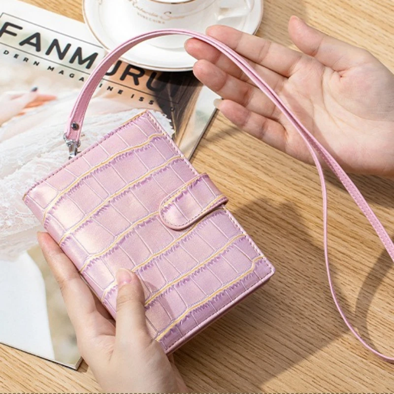 

RFID Blocking Crocodile Embossed Leather Travel Passport Bag, Unisex Passport Wallet with Card Slot, Cash Pocket & Snap Closure