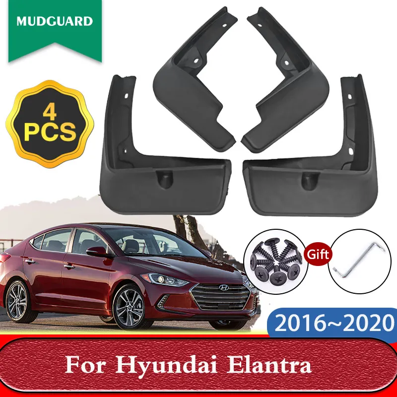 

Fit for Hyundai Elantra Avante AD 2016~2022 Car Mudflaps Splash Guards Mud Flaps Front Rear Fender Flares Mudguards Accessories