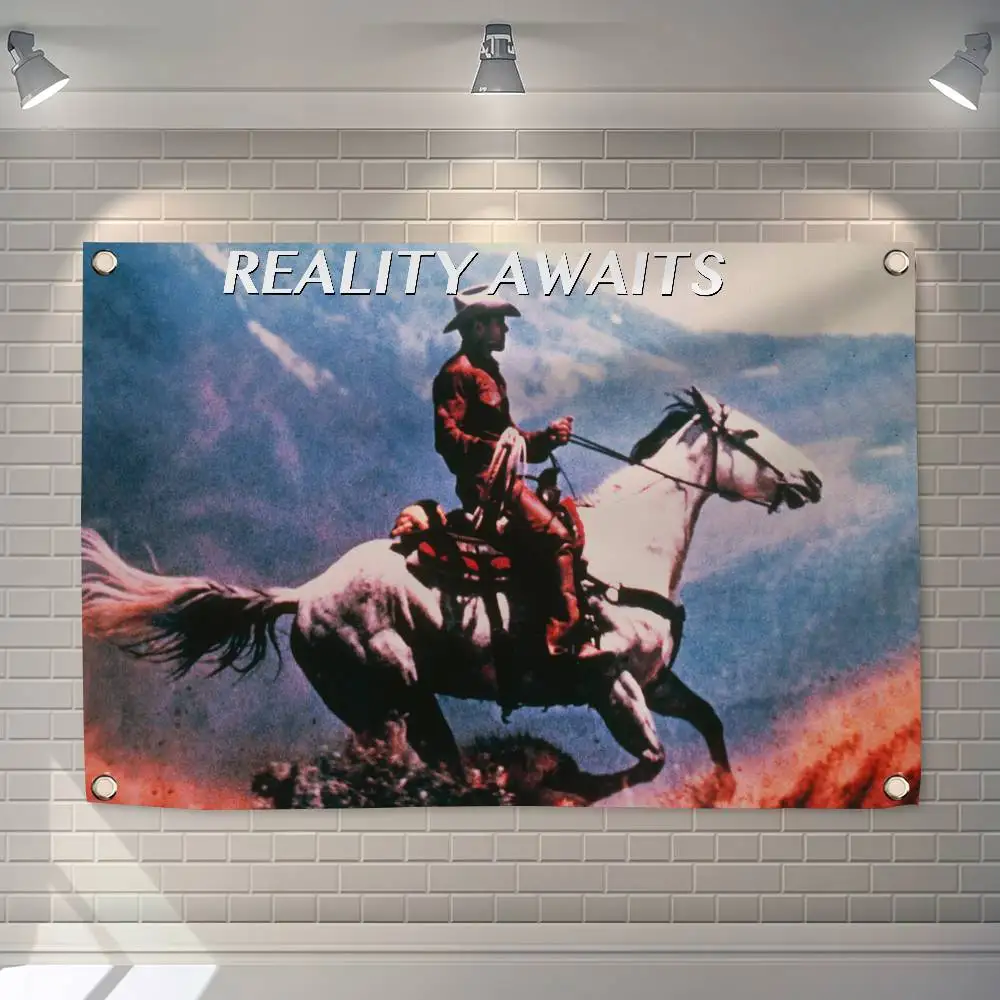 The S-Strokes REALITY AWAITS 150x200cm 60x90cm Flag Decoration Outdoor Picnic Party Home Camping Party Art Hanging Banner