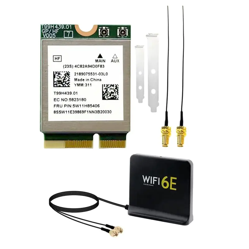 

New!MT7927 Wifi7 Card+Wifi6e Antenna Kit 8774M 2.4G/5G/6G Tri-Band BT5.4 Wireless Wifi Card Gigabit Wireless Network Card