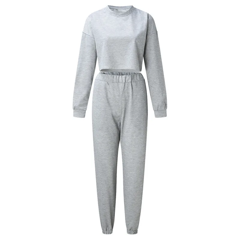 2024 New Versatile Women's Casual Loose-fit Sports Sweatshirtsuit 2-piece Set European American Foreign Trade Fashion Clothing