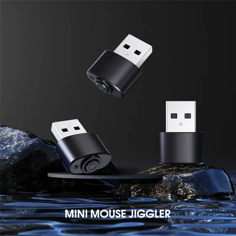 AT-Mouse Jiggler เมาส์แบบปรับได้ Mover เมาส์ Shaker พร้อมปุ่มเปิด/ปิด Plug and Play เพื่อช่วยให้คอมพิวเตอร์แล็ปท็อป