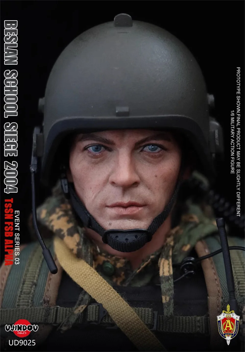 

1/6 UJINDOU UD9025 Male Soldier FSB School 2004 Year Military Helmet with Phone Communicate Toys Model For 12" Universal Doll