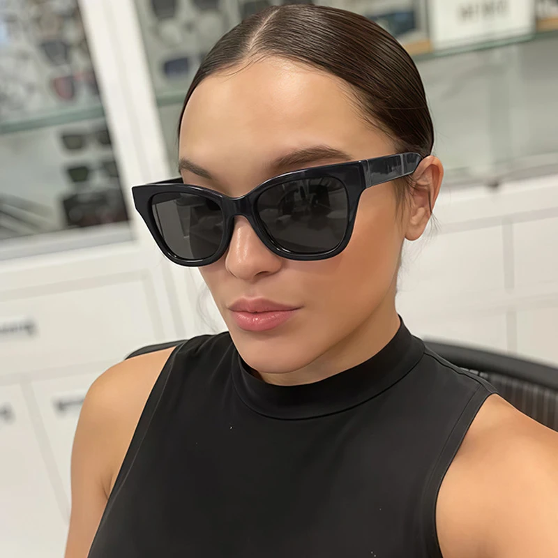 

JNPCXI Ретро женские солнцезащитные очки «кошачий глаз» модные прозрачные оттенки UV400 мужские трендовые солнцезащитные очки