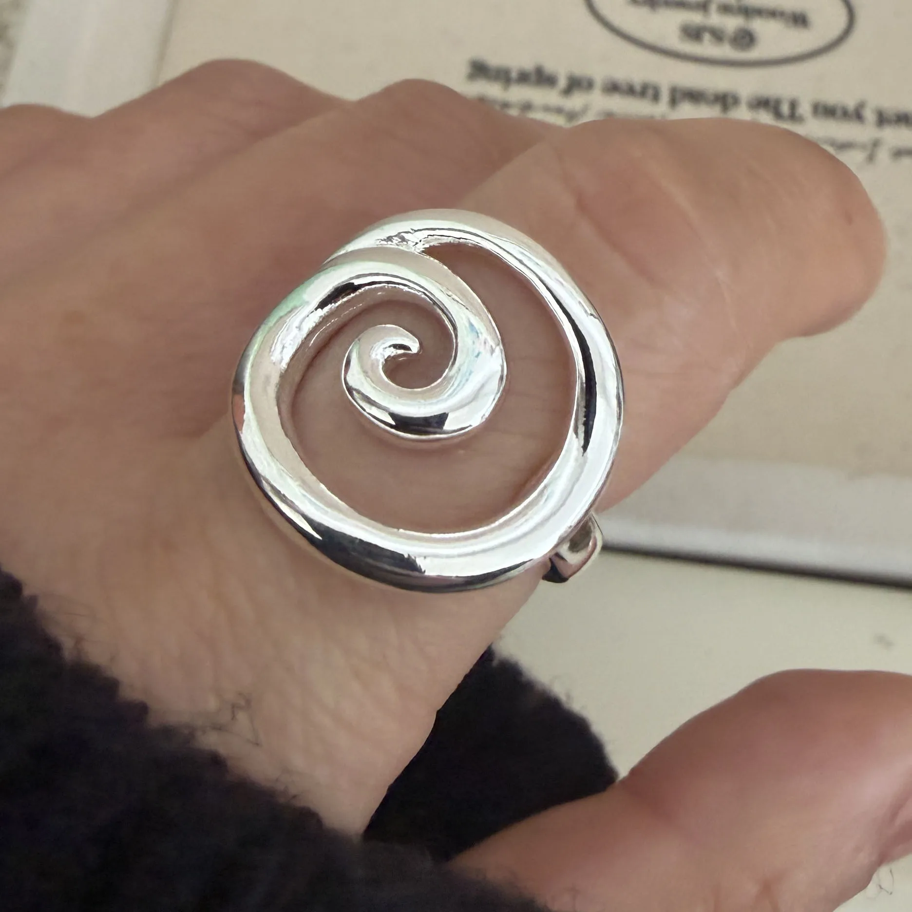 

Кольца из стерлингового серебра 925 пробы для женщин, простое винтажное регулируемое кольцо ручной работы, модное кольцо-обруч, женское бижутерное украшение, подарок