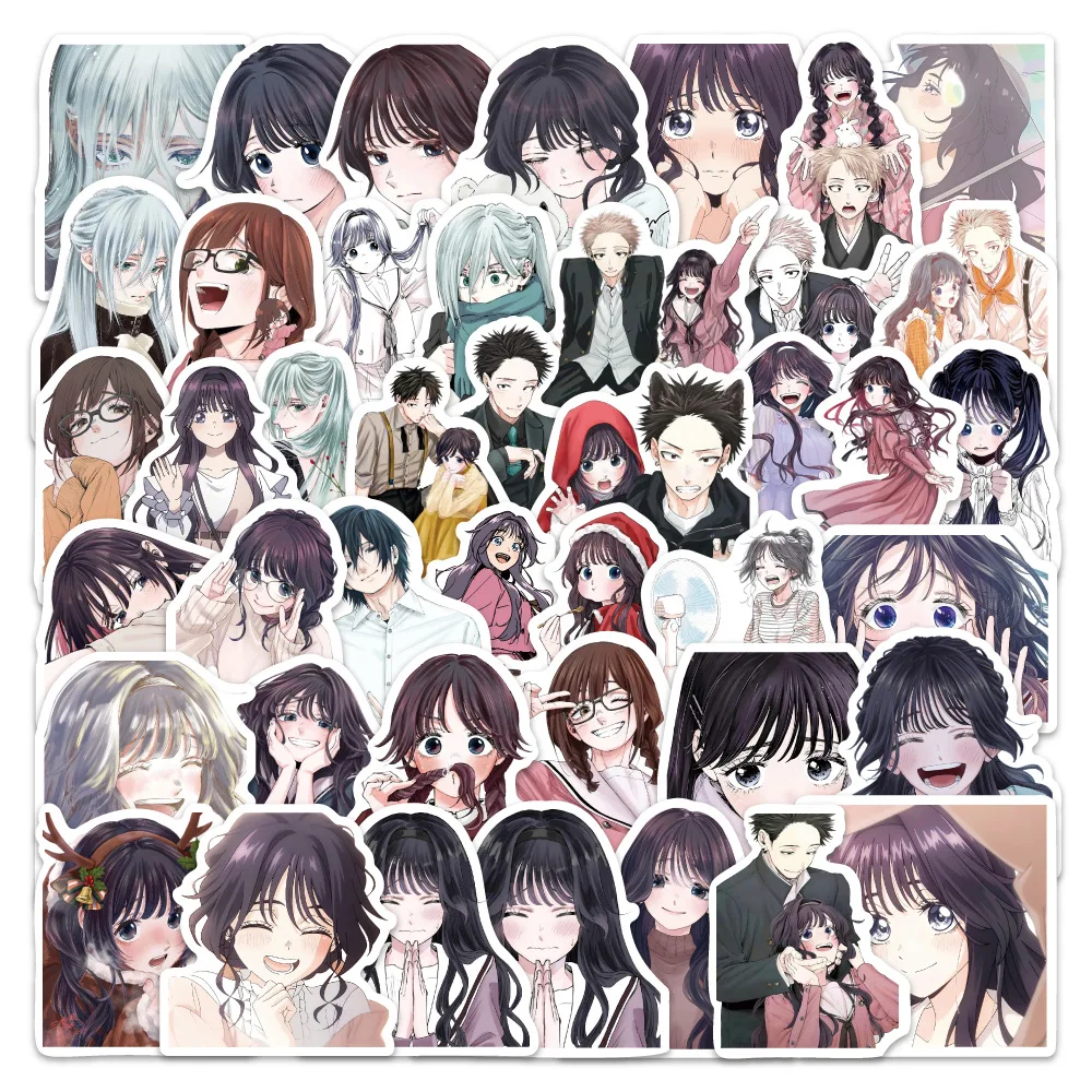 60PCS The Fragrant Flower Blooms with Dignit Youthful Love Anime Graffiti Stickers Decoration Notebook Phone Cup Guitar Kid Toys