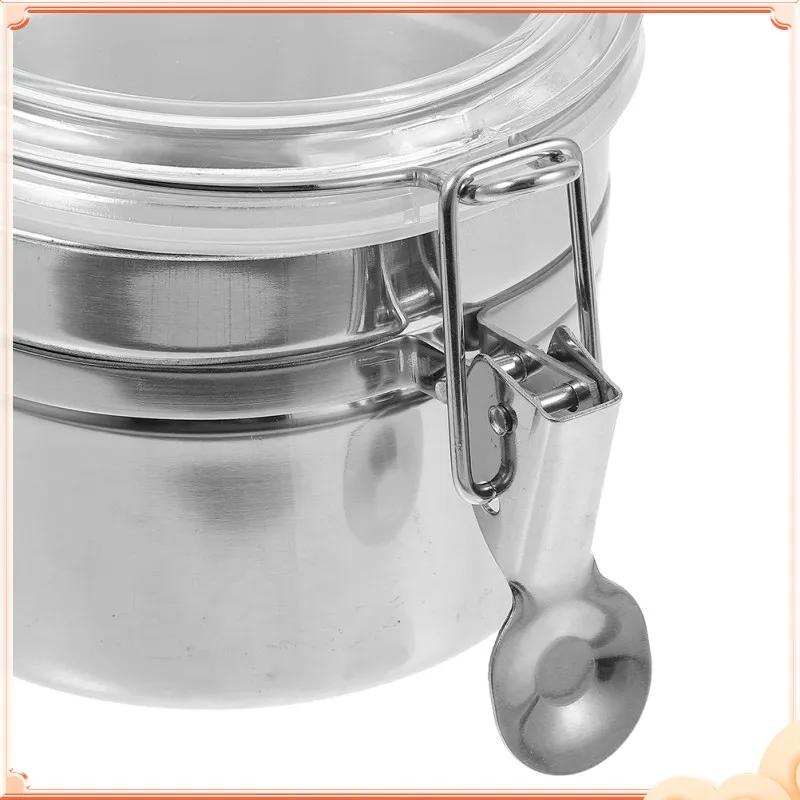 

Stainless Steel Airtight Storage Jars Food Containers Sealed Canister Metal Kitchen Farmhouse Coffee Sugar Flour Tea Storage