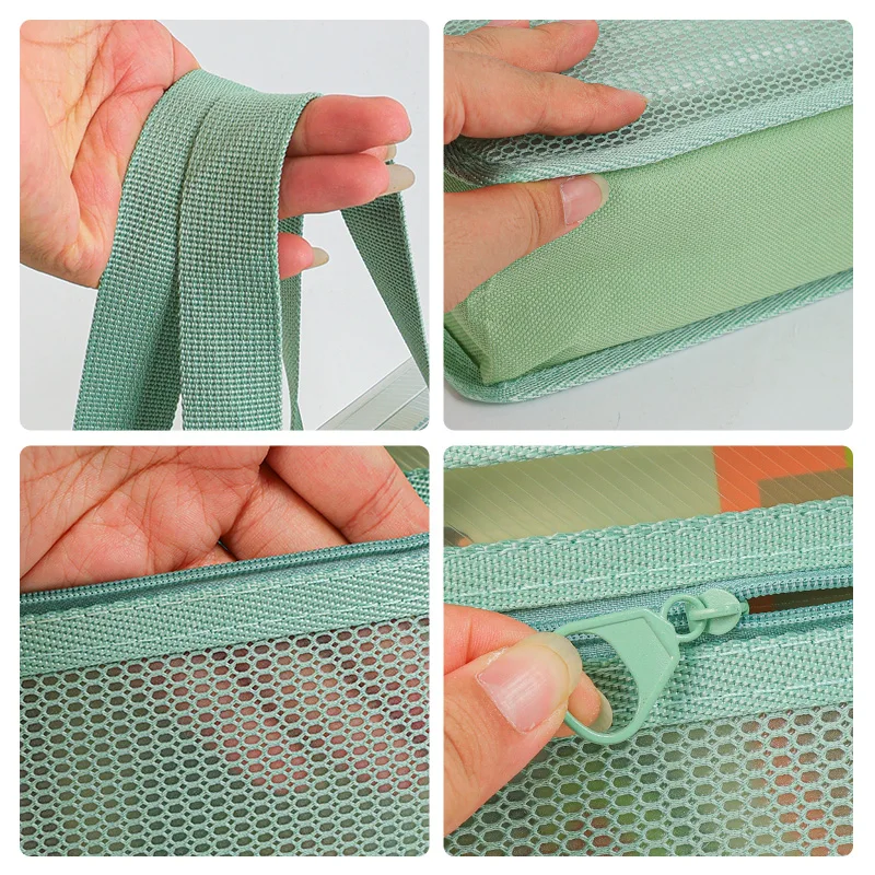 حقيبة مستندات مقاومة للماء من HUAJIE، مجلد ملفات بغلاف صلب من البولي بروبيلين بطبقة مزدوجة ذات سعة كبيرة مع جيب بسحاب للاستخدام المكتبي والمدرسة