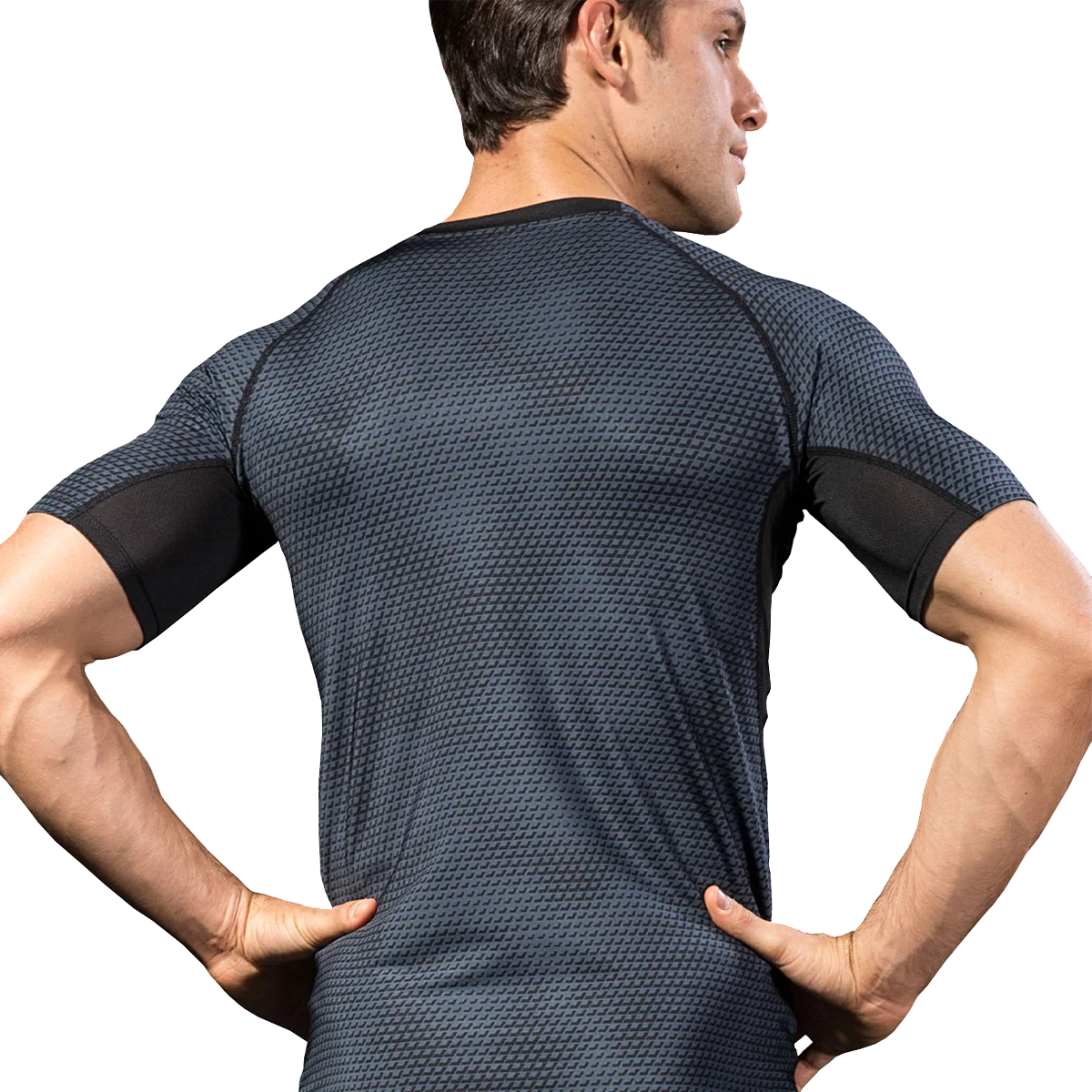 Conjunto de roupas esportivas de treinamento masculino Dry Fit roupas de ginástica Fitness manga curta camisa de compressão terno roupa esportiva apertada kta자