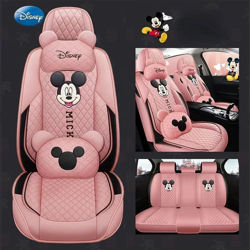 Disney Mickey and Minnie car interior four-season cushions all-encompassing five-seat universal seat covers and cushions seats.