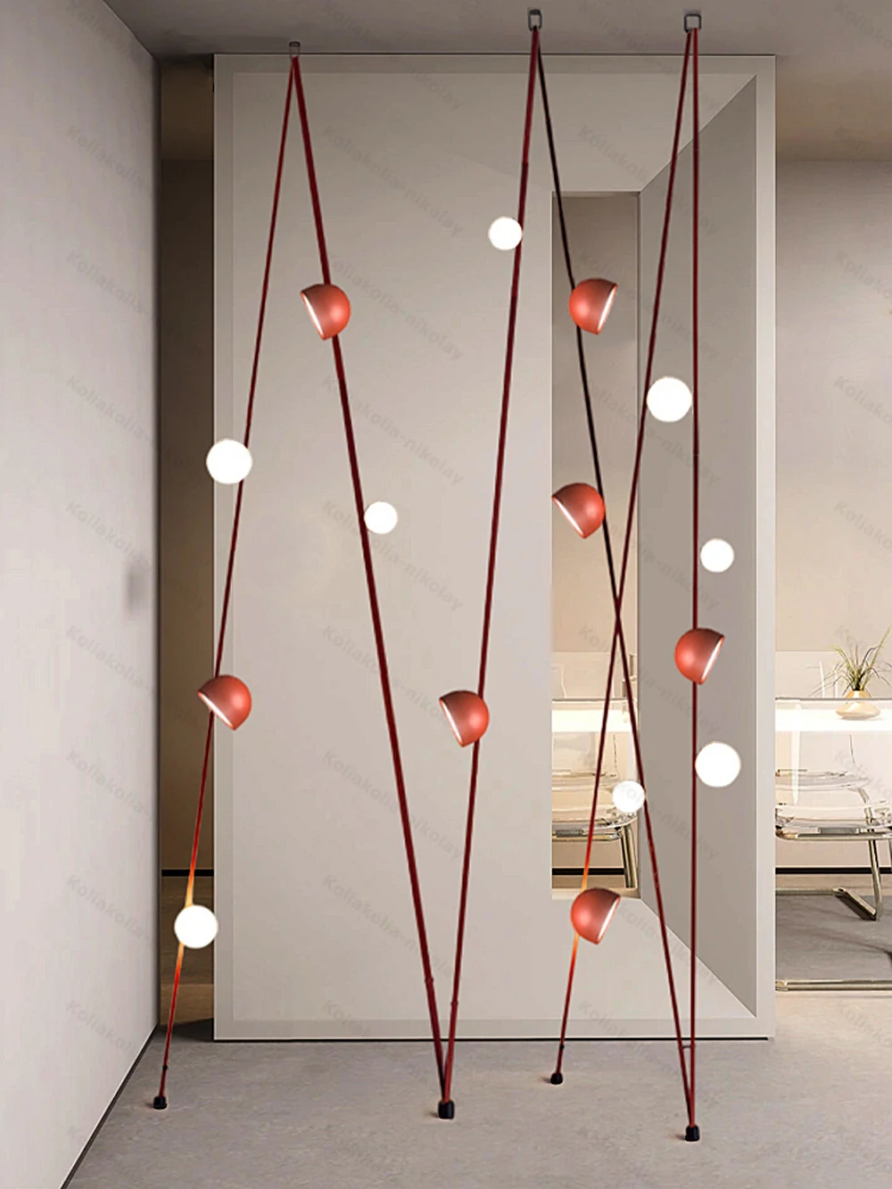 

2026 Ранняя весна, домашний декор, сделай сам, длинный текстильный кожаный ремень, люстра, подвесные светильники, подвесной светильник, лампа для гостиной