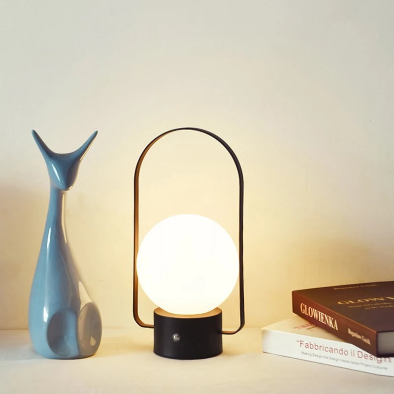 Nordic Atmosphere Table Lamp LED Living Room Decoration Night Light Charging Hanging Light Exposed Handheld Camping Table  Lamps image 2