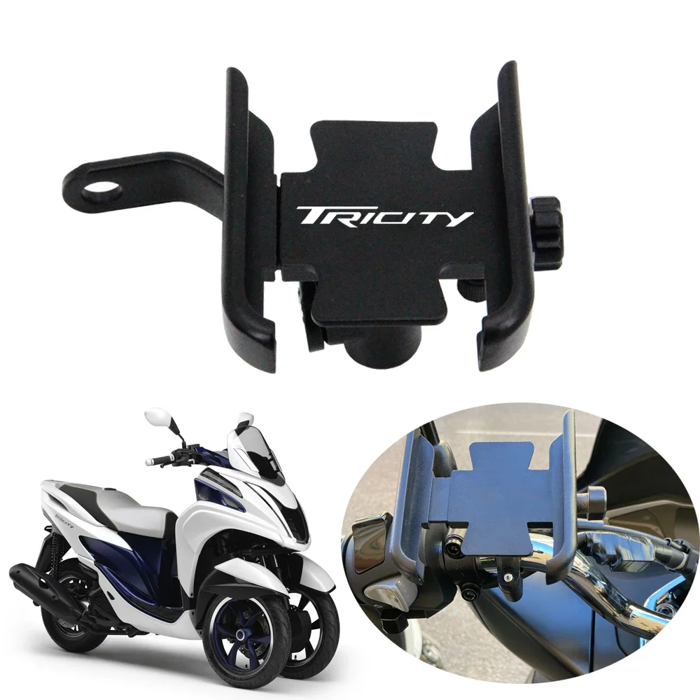 

For Yamaha Tricity 300 125 155 2017-2022 Motorcycle Cell Phone Holder Handlebar Mirrors GPS Stand Bracket Motorcycle Accessories