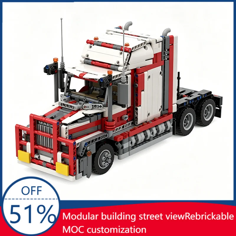 1727 PCS Customize Mack Titan Heavy Duty Truck MOC Vehicle Model Custom Building Blocks Assembly Educational Toy Gift For Kids