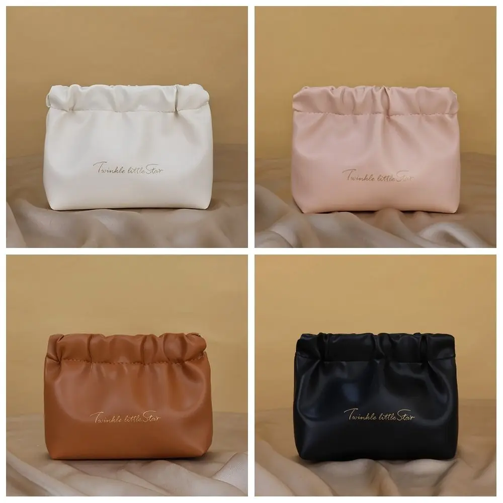 Mini borsa cosmetica in pelle Pu borsa da viaggio borsa portaoggetti borsa per rossetto borsa per auricolari portamonete autochiudente donna