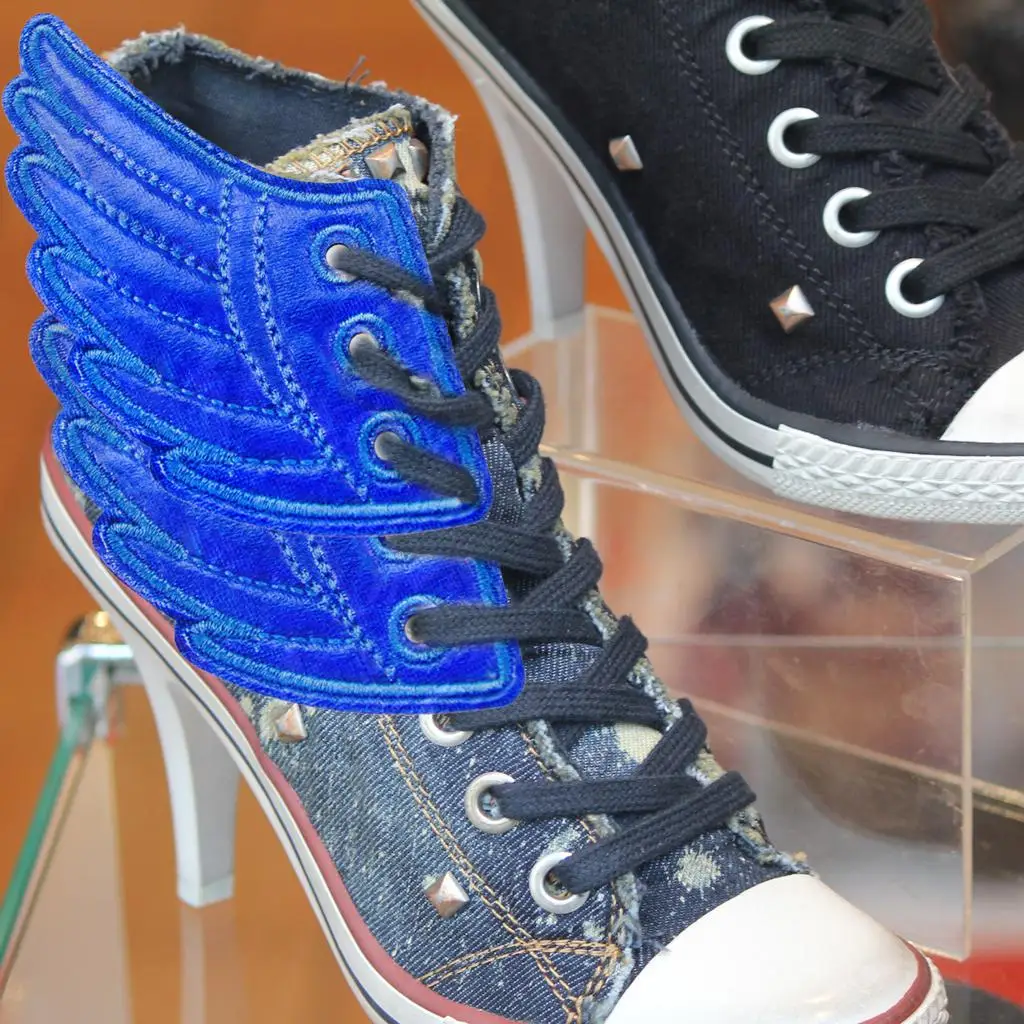 Creative Angel Wings Shoes Accessories Cloth Shoelace Decorations for Girl Sneakers and Shoe Pendants