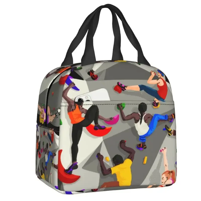 Rock Climbing Bouldering Lunch Bag Men Women Warm Cooler Insulated Lunch Container for Children School Food Picnic Tote Bags