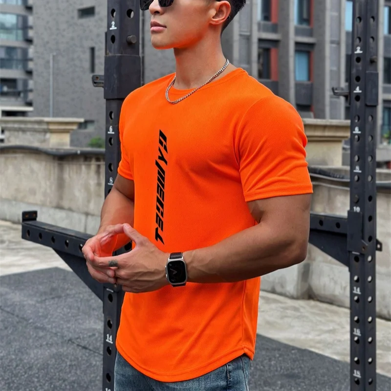 

Summer Run Men's Tank Tops Loose Gym Bodybuilding Fitness Sports Polyester Quick Dry Mesh Sleeveless Shirt 3D Letter Print Vest