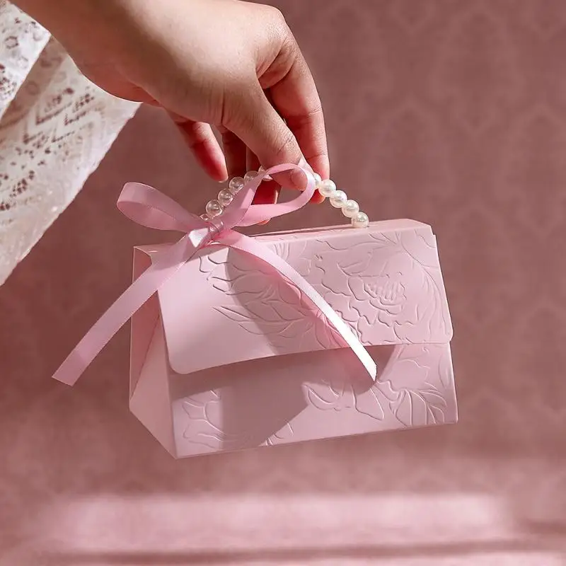 

[YU] 10 шт. розовых перламутровых портативных подарочных коробок для свадьбы, с лентой, для сувениров, конфет, бумаги, DIY, упаковочные принадлежности для вечеринок