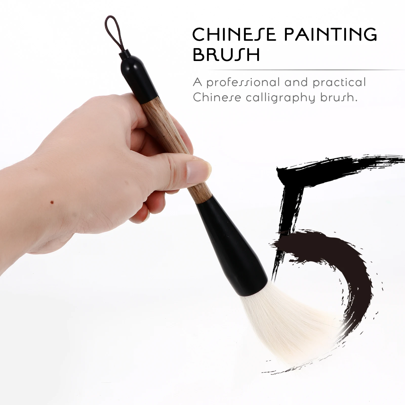 

2pcs Chinese Calligraphy Pen Goat Hair Paint Brush For Oil Painting Chinese Writing Brush Art Stationery Durable Calligraphy Pen