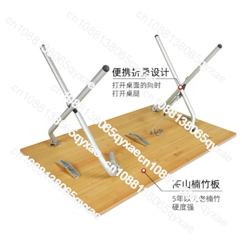 The same bamboo table for outdoor camping, fast portable picnic folding table, camping aluminum alloy Chicken rolls table