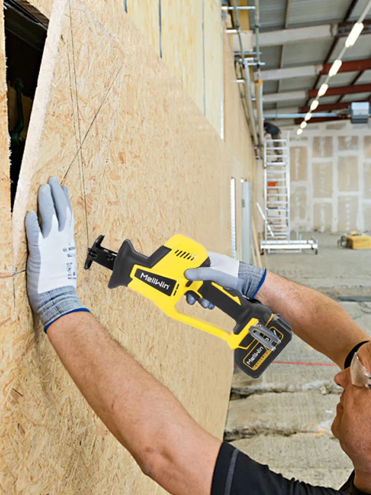MELLWIN 3600W Bürstenlose Elektrische Säbelsäge 12000SPM Holz Metall Rohr Schneiden Säbelsäge Werkzeug Für Makita 18V Batterie pin