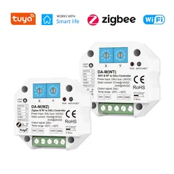 Controlador de atenuación con WiFi, dispositivo inteligente con Zigbee, RF, DALI, CCT, RGB, RGBW, tira CCT, Control por aplicación Smart Life, compatible con Alexa y Google