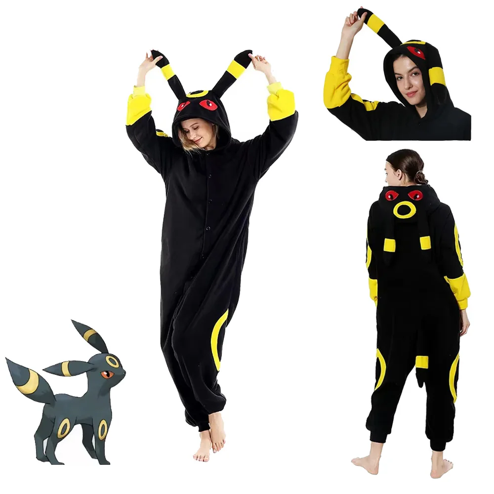 

MINISO Yellow Umbreon Pyjamas Cosplay Costume Women Onesies Kigurumi Pajamas Halloween Christmas Cosplay Pijama Anime Sleepwear