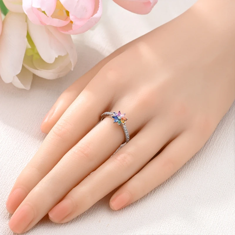 Ringe aus 925er-Sterlingsilber, funkelnde Sternennacht, Herz, Glühwürmchen, Vintage-Ringe für Frauen, Hochzeit, Verlobung, Geburtstag, Schmuck, Geschenk – Detail 13