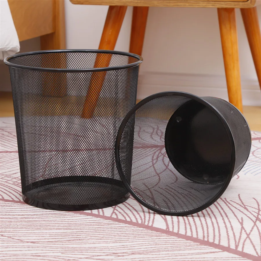 Large Thickened Paper Basket Storage Bucket Anti-embroidery Barbed Wire Classification Household Iron Mesh Trash Can