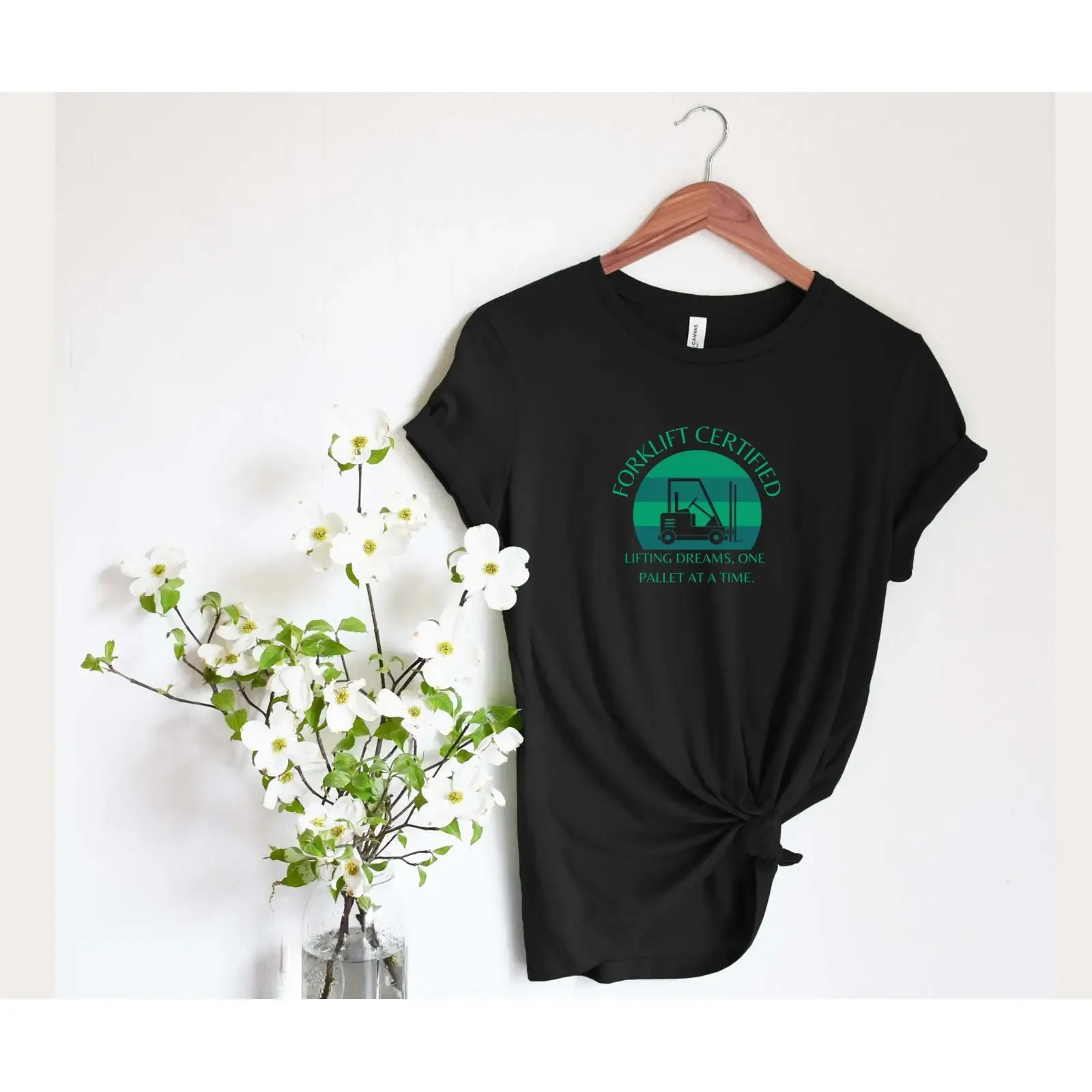 Forklift Certified Funny T Shirt Oddly Specific Heavy Equipment Meme Warehouse Worker for  vintage Washed Comfortable