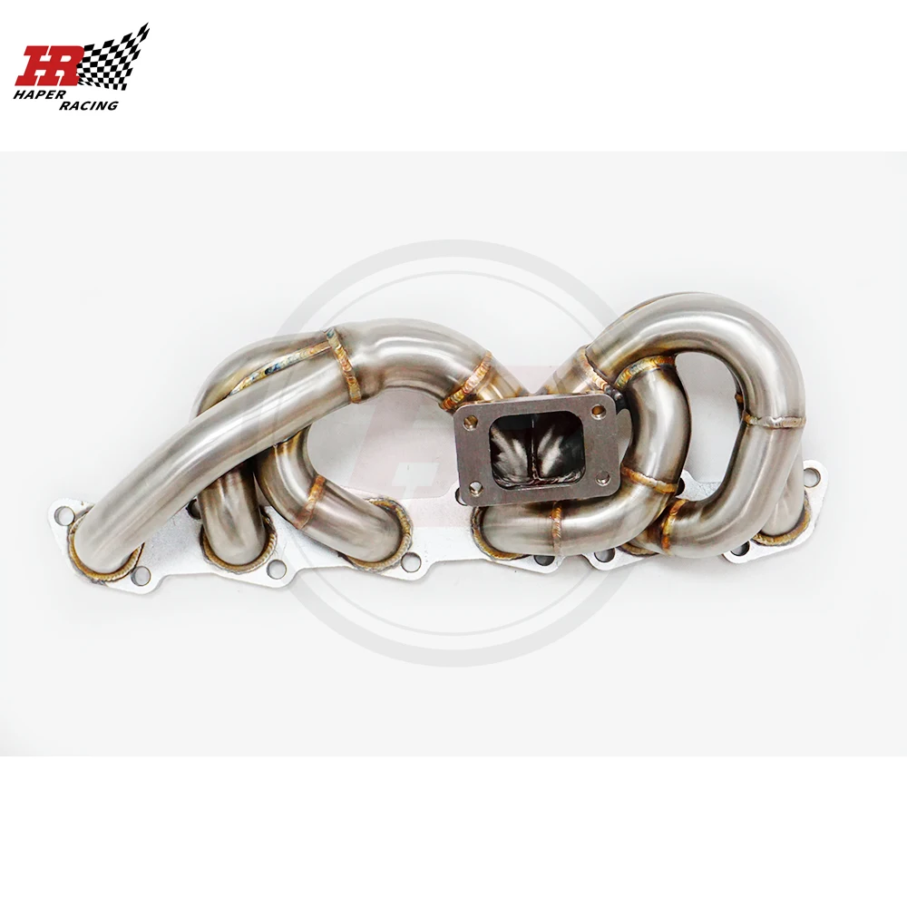 HAPER RACING Stainless Steel 304 3mm Steam Pipe Low Mount T3 Turbo Manifold For Skyline RB20 RB25 R32 R33 R34