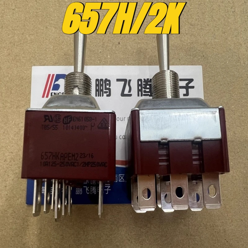 

（New）1pcs/lot 100% original genuine:657H/2K Waterproof and dustproof large toggle switch 9-pin