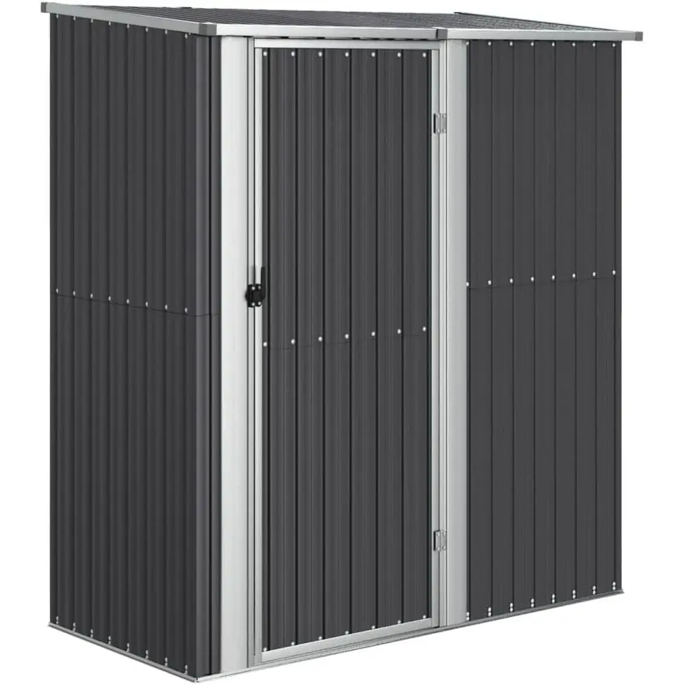 

Anthracite Steel Outdoor Storage Shed - 71.1x38.2x82.5 for Patio, Yard, Lawn