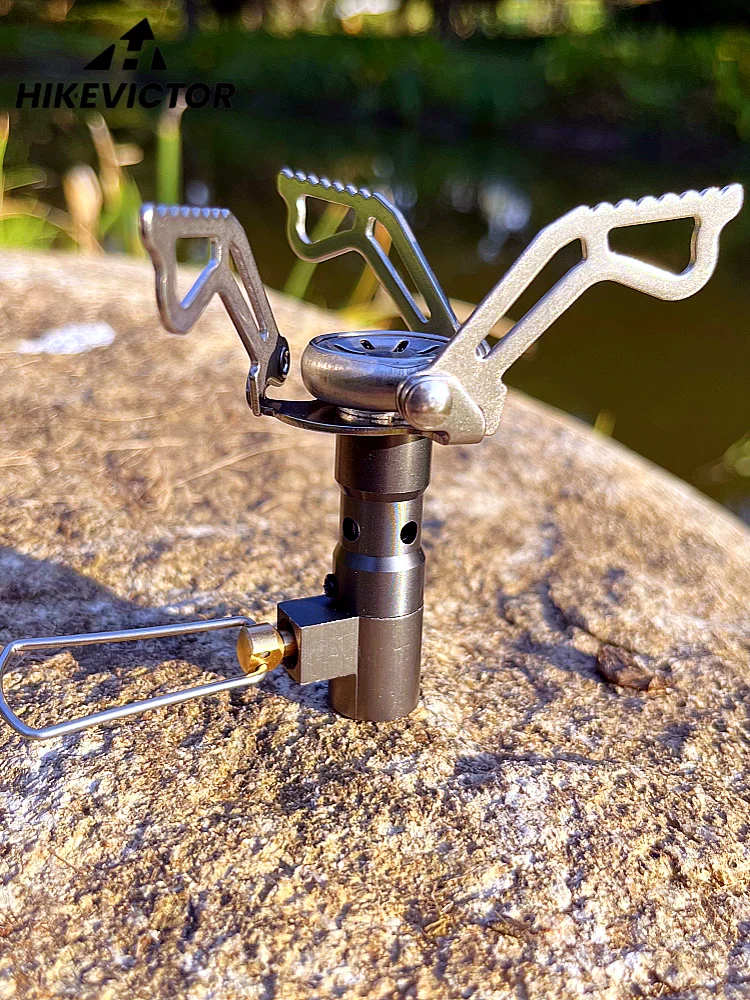 Hikevictor Camping Portable Stove Foldable Mini Cooker Outdoor Picnic Pocket Burner Cooking Gas Survival Head Stove 3000W