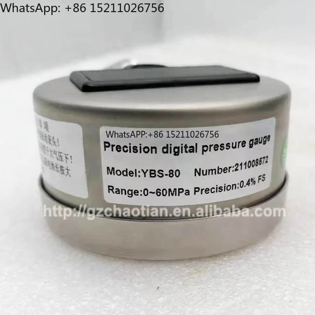 Medidores de presión hidráulica digitales universales Kit de prueba de presión hidráulica de excavadora Manómetro de 0-60Mpa