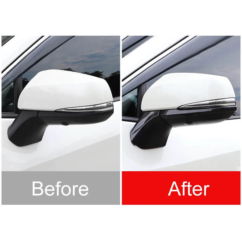 For Toyota RAV4 XA50 2019 2020 2021 2022 2023 2024 RAV 4 Hybrid Car Rearview Mirror Side Molding Cover Trim Stickers Accessories
