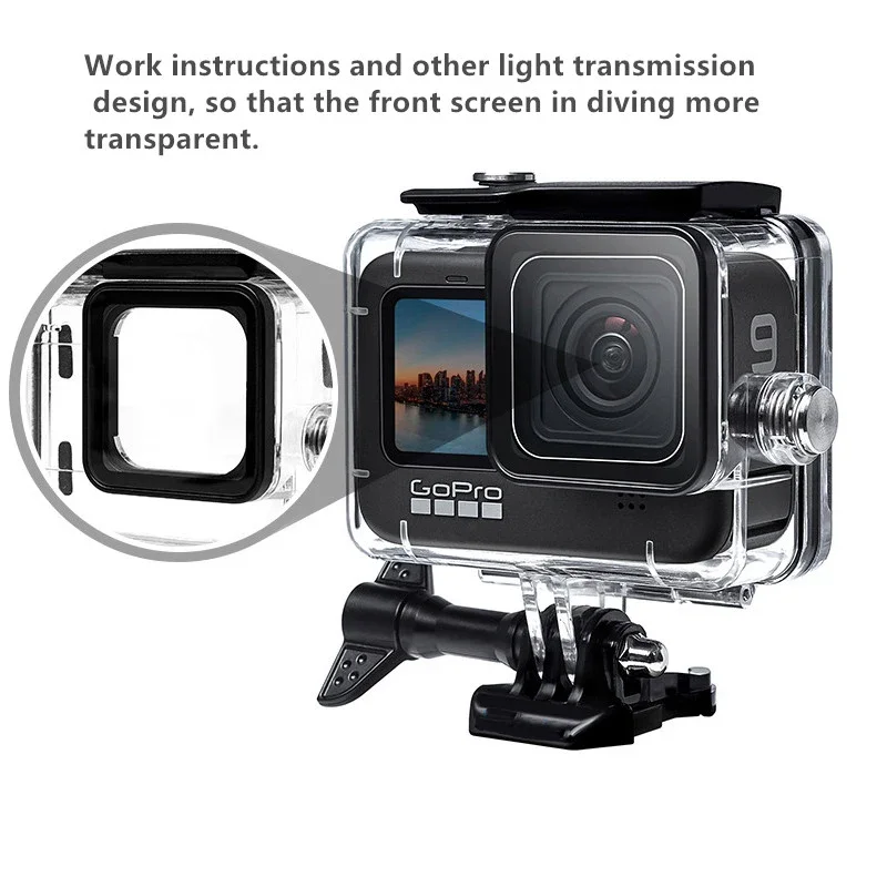 40 متر تحت الماء مقاوم للماء الغوص واقية قذيفة الأحمر الأرجواني الوردي تصفية الطفو Selfie عصا لكاميرا Gopro Hero 9 الرياضية