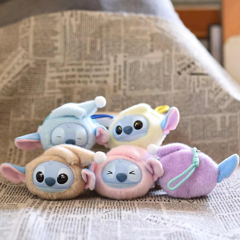 

New 13cm Stitch Vinyl Plush Keychain Pendant Cute Cartoon Backpack Decor Plush Toy Doll Women Girl For Gifts