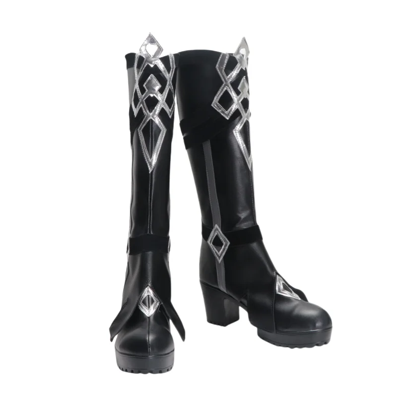 Fatui Harbingers pour femmes hommes bottes Genshin Impact le capitaine Cosplay bottes chaussures Halloween