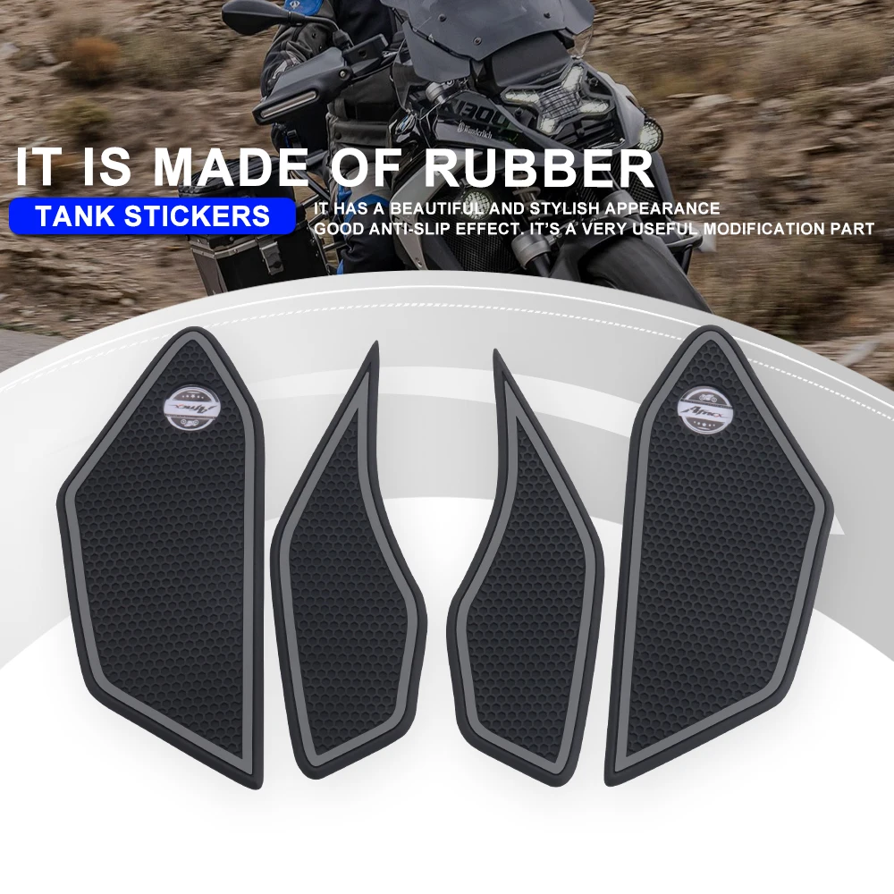 Motorcycle Tank Pad Stickers  Fit For BMW R1300GS GS1300 R 1300 GS 2023 2024 Rubber Protection Side Anti Slip Decal