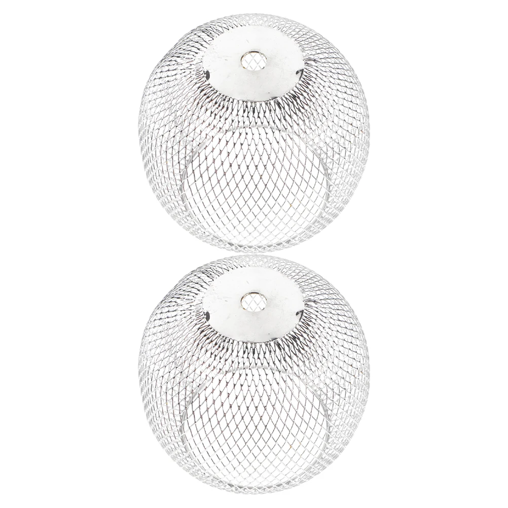 

2pcs Handcrafted Metal Cage Lampshade Iron Wire Open Design Ceiling Light Shade For Living Room Bedroom Hollow Lamp Cover