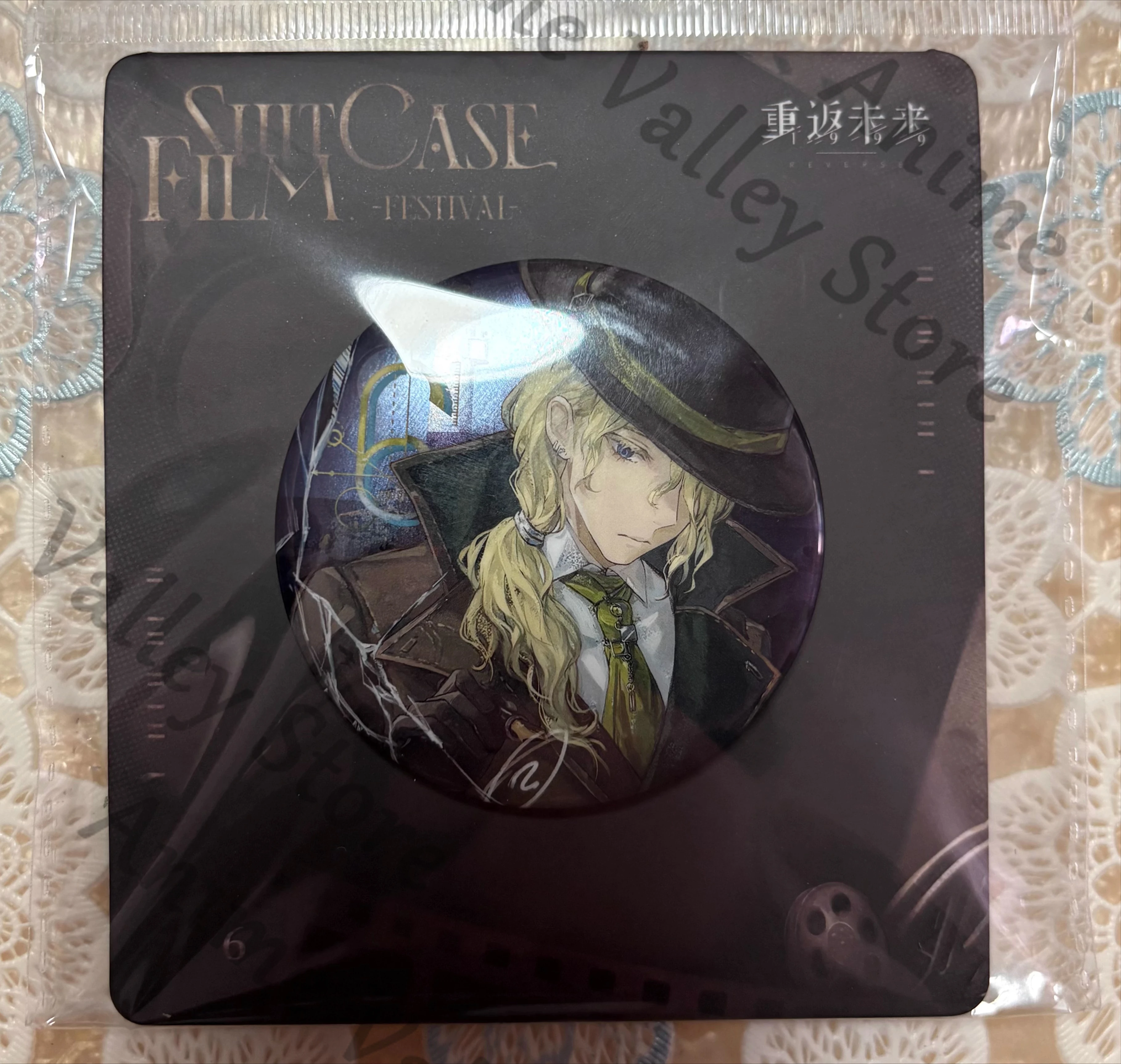 Reverso: 1999 Auténtico anime 6 Tuesday Matilda Bouanich Cosplay Emblema de doble flash Broche de dibujos animados Colgante de broche Regalo