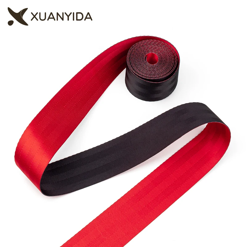 

3.6M Red Black Double Color Car seatbelt webbing Strap Racing Harness Backpack Black Red Belt for Honda Bmw Audi Toyota V