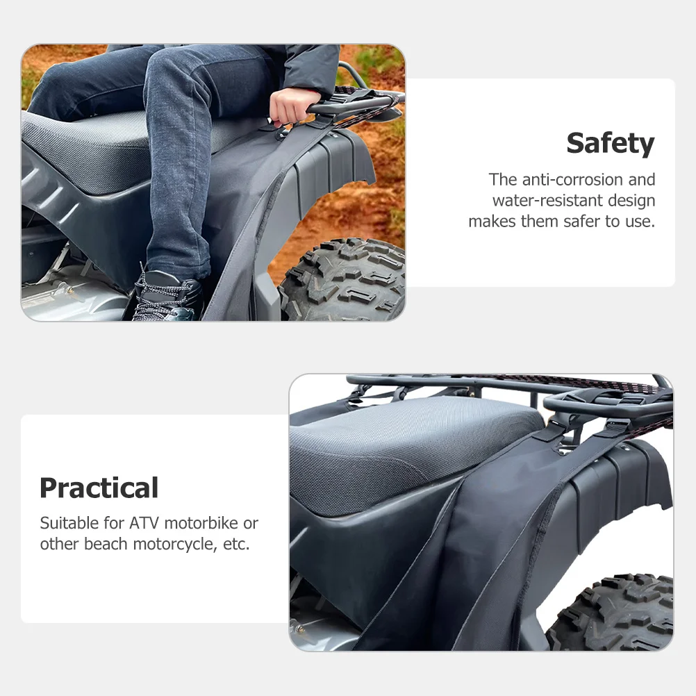 2 pçs praia motocicleta pedal traseiro resistente durável atv pé resto oxford pano pé resto saco para sujeira e