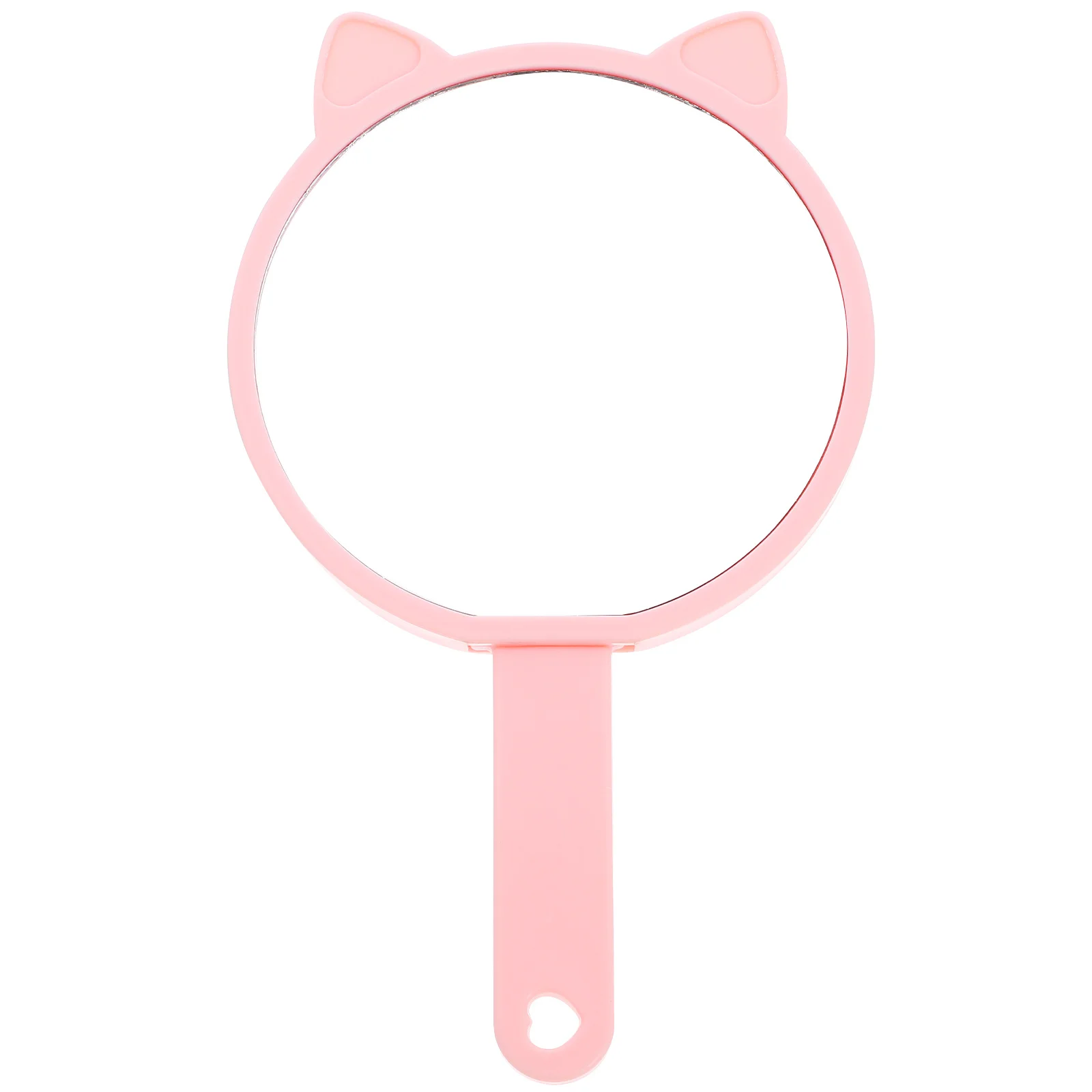 Espejo portátil, bonito espejo de mano para maquillaje de viaje, pequeño con mango de tocador