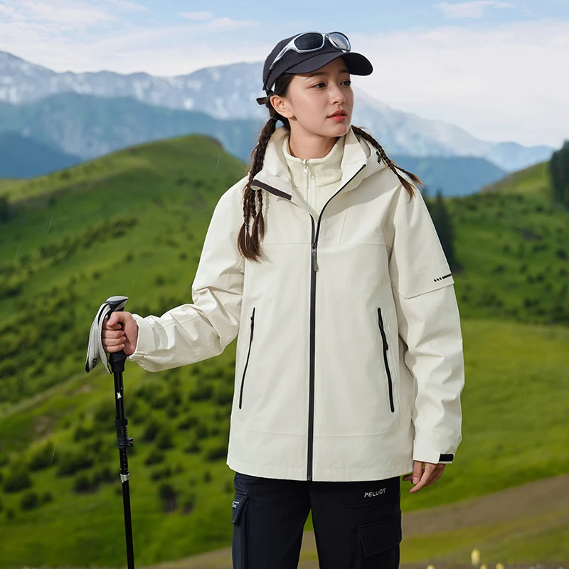 Outdoor mountaineering fishing  touring warm jacket polar fleece liner detachable inner layer