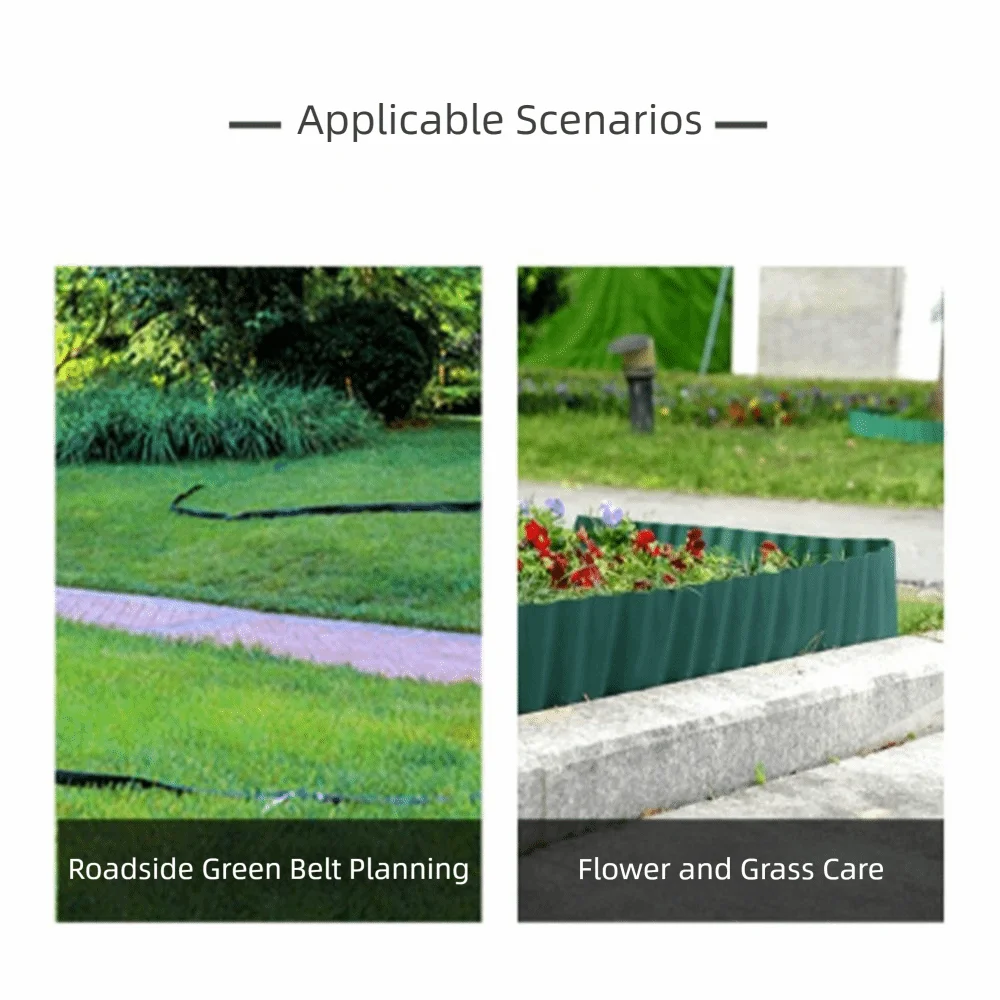 9 Meters Lawn Edge Border Fence PP Plastic Material Flexible Design Garden Fence Border Decorative Style Outdoor Use