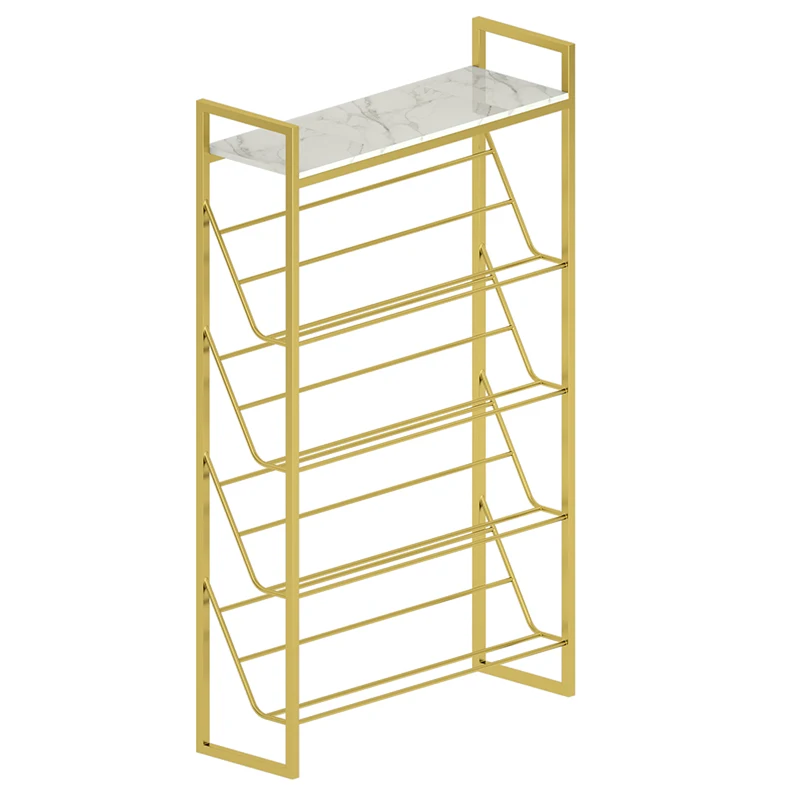 

Iron shoe rack, small narrow entrance, simple entrance, slanted multi-layer shoe rack